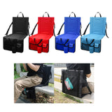 Maxbell Foldable Stadium Chair Camping Seat Cushion Outdoor Lightweight Travel Black