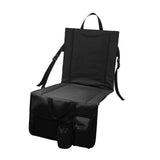 Maxbell Foldable Stadium Chair Camping Seat Cushion Outdoor Lightweight Travel Black