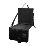 Maxbell Foldable Stadium Chair Camping Seat Cushion Outdoor Lightweight Travel Black