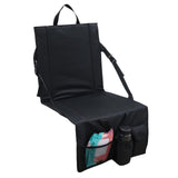 Maxbell Foldable Stadium Chair Camping Seat Cushion Outdoor Lightweight Travel Black
