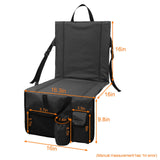 Maxbell Foldable Stadium Chair Camping Seat Cushion Outdoor Lightweight Travel Black