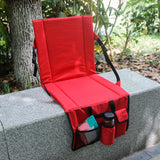 Maxbell Foldable Stadium Chair Camping Seat Cushion Outdoor Lightweight Travel Red