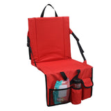 Maxbell Foldable Stadium Chair Camping Seat Cushion Outdoor Lightweight Travel Red