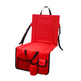 Maxbell Foldable Stadium Chair Camping Seat Cushion Outdoor Lightweight Travel Red