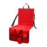 Maxbell Foldable Stadium Chair Camping Seat Cushion Outdoor Lightweight Travel Red
