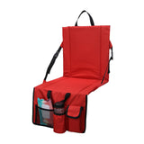 Maxbell Foldable Stadium Chair Camping Seat Cushion Outdoor Lightweight Travel Red