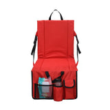 Maxbell Foldable Stadium Chair Camping Seat Cushion Outdoor Lightweight Travel Red