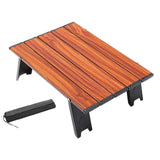 Maxbell Folding Foldable Camping Table Compact Camp Table for Climbing Garden BBQ Brown