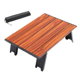 Maxbell Folding Foldable Camping Table Compact Camp Table for Climbing Garden BBQ Brown