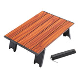 Maxbell Folding Foldable Camping Table Compact Camp Table for Climbing Garden BBQ Brown