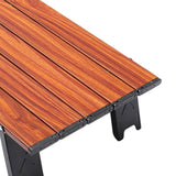 Maxbell Folding Foldable Camping Table Compact Camp Table for Climbing Garden BBQ Brown