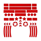 Maxbell Reflective Stickers High Visibility Decor Warning for Bikes Motorbike Red