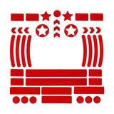 Maxbell Reflective Stickers High Visibility Decor Warning for Bikes Motorbike Red