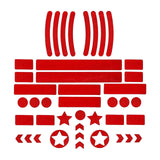 Maxbell Reflective Stickers High Visibility Decor Warning for Bikes Motorbike Red