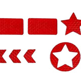 Maxbell Reflective Stickers High Visibility Decor Warning for Bikes Motorbike Red