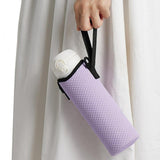 Maxbell Detachable Kettle Pouch Holder Neoprene Water Bottle Carrier for Camping Light Purple