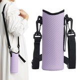 Maxbell Detachable Kettle Pouch Holder Neoprene Water Bottle Carrier for Camping Light Purple