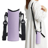 Maxbell Detachable Kettle Pouch Holder Neoprene Water Bottle Carrier for Camping Light Purple