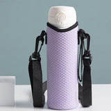 Maxbell Detachable Kettle Pouch Holder Neoprene Water Bottle Carrier for Camping Light Purple
