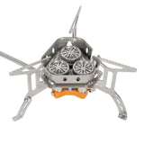 Maxbell Camping Gas Stove Split Burner Survival Kit Cookware for Hiking BBQ Outdoor