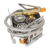 Maxbell Camping Gas Stove Split Burner Survival Kit Cookware for Hiking BBQ Outdoor