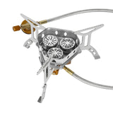 Maxbell Camping Gas Stove Split Burner Survival Kit Cookware for Hiking BBQ Outdoor