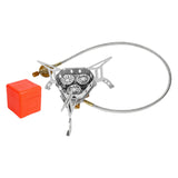 Maxbell Camping Gas Stove Split Burner Survival Kit Cookware for Hiking BBQ Outdoor