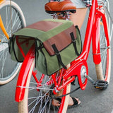 Maxbell MTB Bike Panniers Bag Storage Shoulder Bag for Cycling Mountain Travel green