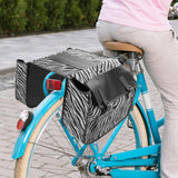 Maxbell MTB Bike Panniers Bag Storage Shoulder Bag for Cycling Mountain Travel zebra