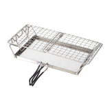 Maxbell Portable Grill Basket Net Holder Foldable Mesh for Toast Vegetables Fish