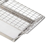 Maxbell Portable Grill Basket Net Holder Foldable Mesh for Toast Vegetables Fish