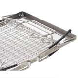 Maxbell Portable Grill Basket Net Holder Foldable Mesh for Toast Vegetables Fish