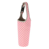 Maxbell Insulated Neoprene Water Bottle Carrier Bag Carrying Bag Holder Cover Pouch Pink Plaid