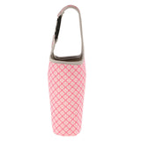 Maxbell Insulated Neoprene Water Bottle Carrier Bag Carrying Bag Holder Cover Pouch Pink Plaid