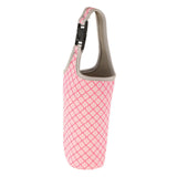 Maxbell Insulated Neoprene Water Bottle Carrier Bag Carrying Bag Holder Cover Pouch Pink Plaid
