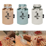 Maxbell Hiking Food Grain Rice Bag 680ml Durable Pouch Drawstring Closure Portable Yellow