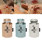 Maxbell Hiking Food Grain Rice Bag 680ml Durable Pouch Drawstring Closure Portable Yellow