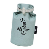 Maxbell Hiking Food Grain Rice Bag 680ml Durable Pouch Drawstring Closure Portable Green