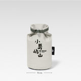 Maxbell Hiking Food Grain Rice Bag 680ml Durable Pouch Drawstring Closure Portable White