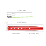 Maxbell 4Pcs Aluminum Alloy Tent Pegs Peg Snow Camping Stakes Rain Tarps Hiking Red