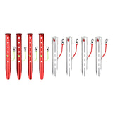 Maxbell 4Pcs Aluminum Alloy Tent Pegs Peg Snow Camping Stakes Rain Tarps Hiking Red