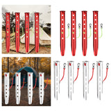 Maxbell 4Pcs Aluminum Alloy Tent Pegs Peg Snow Camping Stakes Rain Tarps Hiking Red