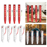 Maxbell 4Pcs Aluminum Alloy Tent Pegs Peg Snow Camping Stakes Rain Tarps Hiking Red