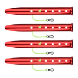 Maxbell 4Pcs Aluminum Alloy Tent Pegs Peg Snow Camping Stakes Rain Tarps Hiking Red