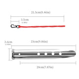 Maxbell 4Pcs Aluminum Alloy Tent Pegs Peg Snow Camping Stakes Rain Tarps Hiking Silver