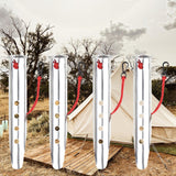 Maxbell 4Pcs Aluminum Alloy Tent Pegs Peg Snow Camping Stakes Rain Tarps Hiking Silver