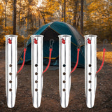 Maxbell 4Pcs Aluminum Alloy Tent Pegs Peg Snow Camping Stakes Rain Tarps Hiking Silver
