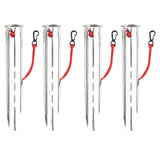 Maxbell 4Pcs Aluminum Alloy Tent Pegs Peg Snow Camping Stakes Rain Tarps Hiking Silver