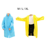 Maxbell Portable Rain Poncho Long Sleeves EVA Jacket Waterproof Boy Girl Unisex M Yellow