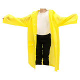 Maxbell Portable Rain Poncho Long Sleeves EVA Jacket Waterproof Boy Girl Unisex M Yellow